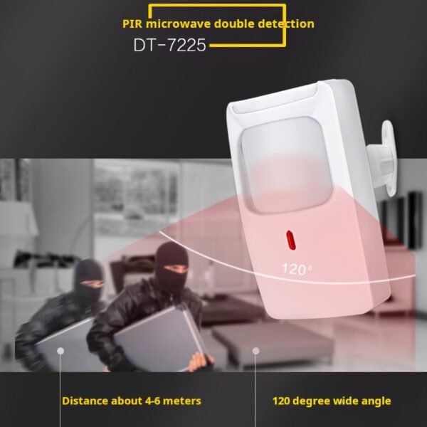 DT-7225 wired dual infrared detector wide-angle sensing probe anti-theft alarm - Image 2