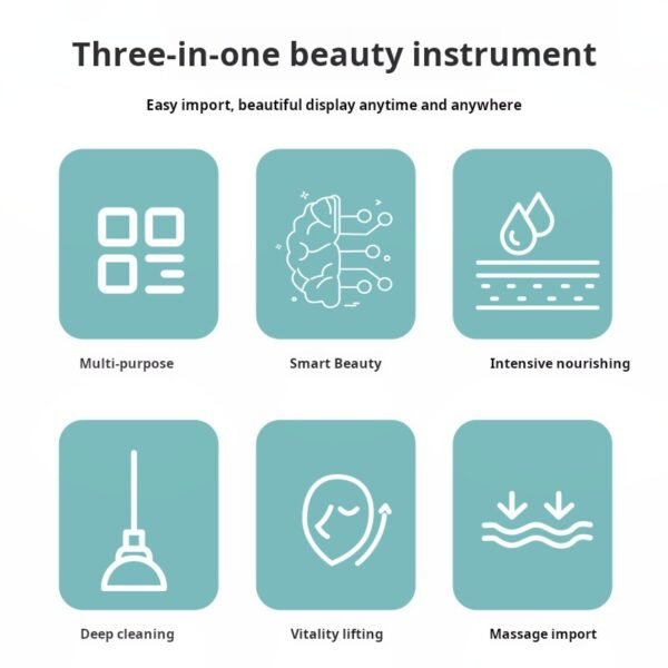 Electric facial cleanser, facial lifting and firming beauty instrument, vibration portable massage instrument, ion introduction instrument - Image 3