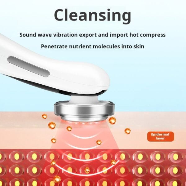 Beauty device, home facial massage device, photon rejuvenation, red and blue light introduction, facial cleansing, lifting, firming and beauty device - Image 4