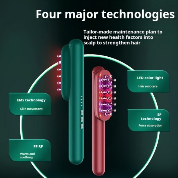 New RF radio frequency hair care comb EMS micro current electric massage comb for scalp care, medication applicator, hair care instrument - Image 2