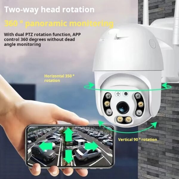 A6 wireless surveillance camera high-definition outdoor wifi monitor 360 degree ball machine security - Image 2