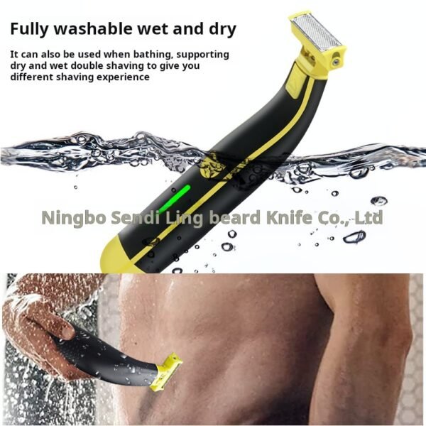 New men's electric shaver, men's shaver, small T-blade, leg hair, rechargeable hair remover for home use - Image 4