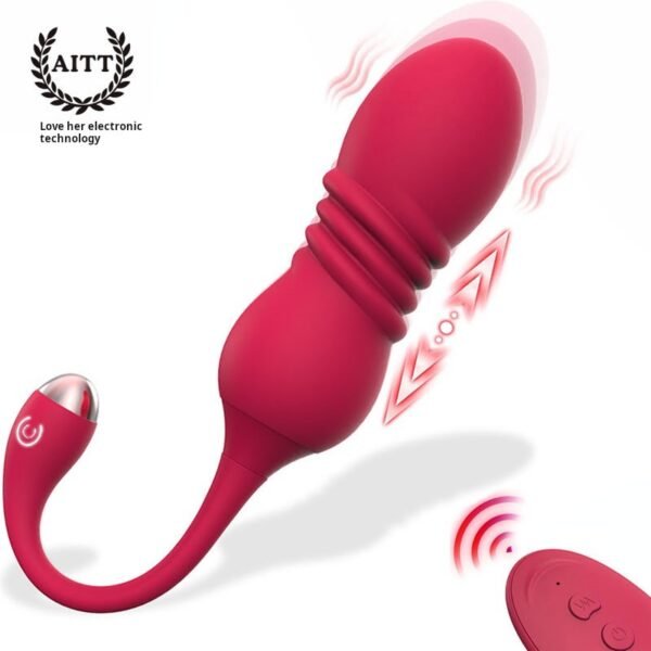 Wireless Remote Control Telescopic Vibration Jumping Egg Female Silicone Vibration Massager Adult Sex Products - Image 3