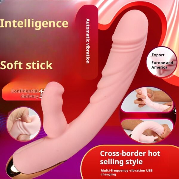 Glutinous rice stick female masturbation soft penis soft silicone AV vibration rabbit massage variable frequency vibration stick adult sexual products - Image 2