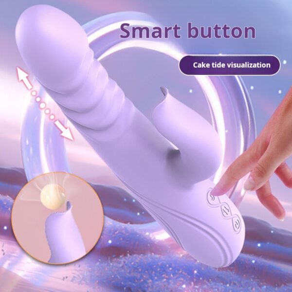Multi frequency telescopic automatic heating G-spot instant tide direct insertion vibration massage stick, essential for women's cake and tide masturbator - Image 2