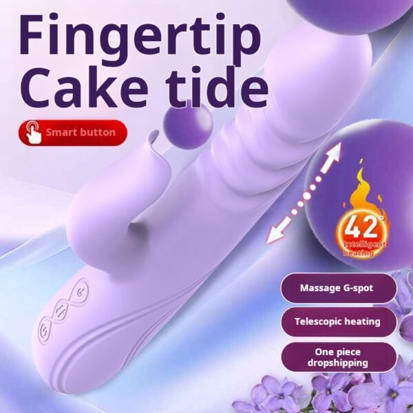 Multi frequency telescopic automatic heating G-spot instant tide direct insertion vibration massage stick, essential for women's cake and tide masturbator - Image 3