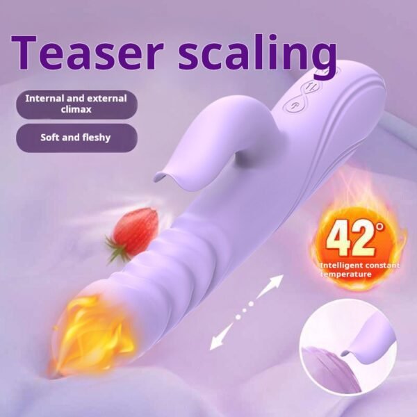Multi frequency telescopic automatic heating G-spot instant tide direct insertion vibration massage stick, essential for women's cake and tide masturbator - Image 4