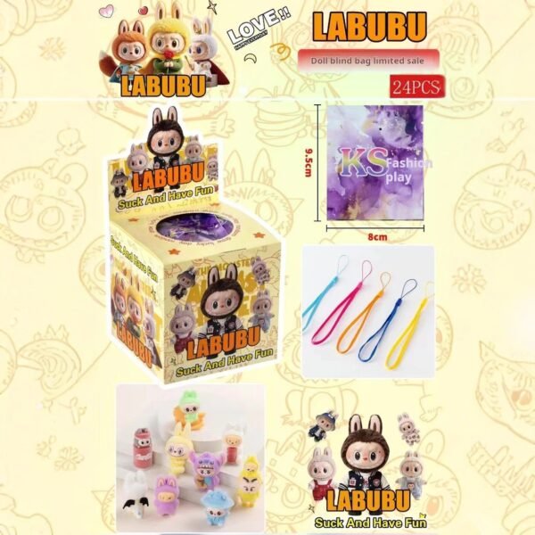 New product: LabUBU flocking pendant, bubble mat ornament, children's toy, 24 inch drawstring blind box