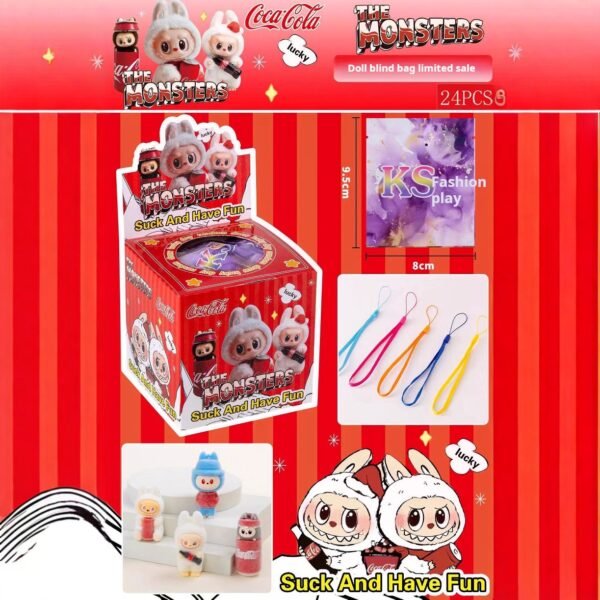 New product: LabUBU flocking pendant, bubble mat ornament, children's toy, 24 inch drawstring blind box - Image 2