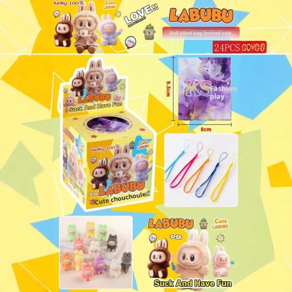 New product: LabUBU flocking pendant, bubble mat ornament, children's toy, 24 inch drawstring blind box - Image 4