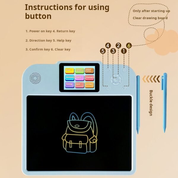 Children's learning and practice machine Pinyin literacy English enlightenment learning machine Children's LCD handwriting magnetic drawing board - Image 2