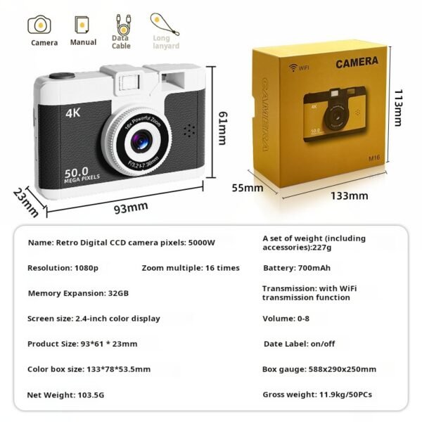 Children's Camera Dual Camera Single Camera WiFi HD Digital Camera Student Party Beauty Selfie Gift - Image 4