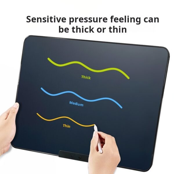 LCD handwriting board borderless double-sided children's graffiti drawing board rechargeable with electromagnetic absorption for household electronic blackboard - Image 3