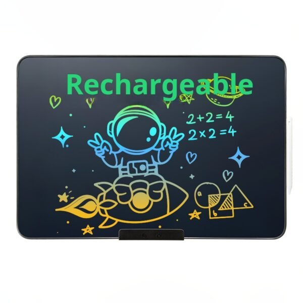 LCD handwriting board borderless double-sided children's graffiti drawing board rechargeable with electromagnetic absorption for household electronic blackboard - Image 5