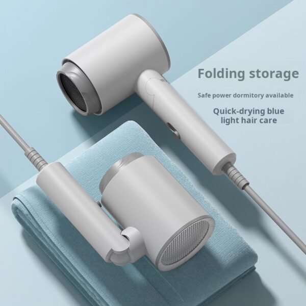 Hair dryer for household use, high wind power, negative ion hair care, quick drying, dormitory use, student hair dryer, foldable hair dryer - Image 4